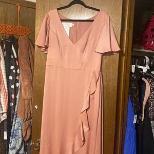 David’s bridal dusty rose dress